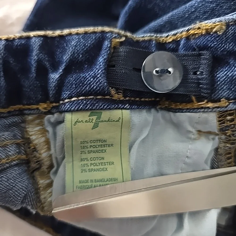 7 For All Mankind Sz‎ 2T Girls Denim Jeans Adjustable Waist Medium Wash Stretchy